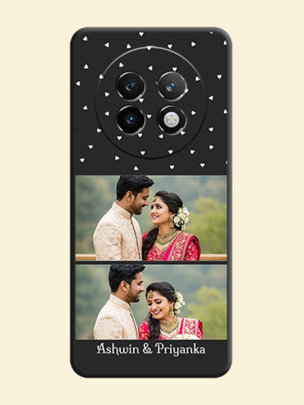 Miniature Love Symbols with Name On Space Black Custom Soft Matte Mobile Back Cover - Realme P1 Speed 5G