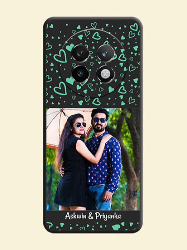 Sea Green Indefinite Love Pattern on Photo On Space Black Custom Soft Matte Mobile Back Cover - Realme P1 Speed 5G