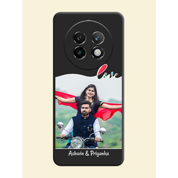 Fall in Love Pattern with Picture on Photo On Space Black Custom Soft Matte Mobile Back Cover - Realme P1 Speed 5G Fall in Love Pattern with Picture on Photo On Space Black Custom Soft Matte Mobile Back Cover - Realme P1 Speed 5G