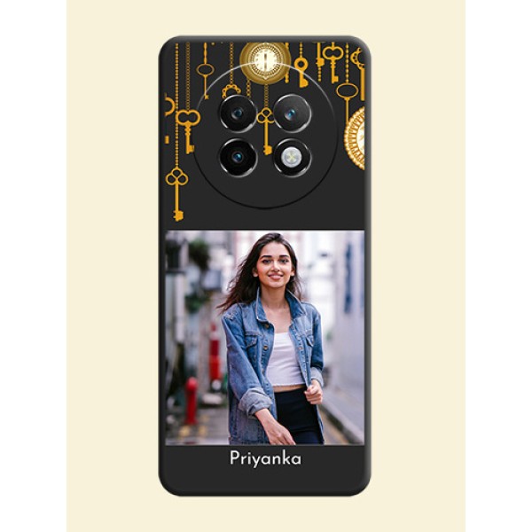 Decorative Design with Text On Space Black Custom Soft Matte Mobile Back Cover - Realme P1 Speed 5G