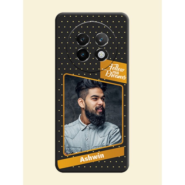 Follow Your Dreams with White Dots On Space Black Custom Soft Matte Mobile Back Cover - Realme P1 Speed 5G
