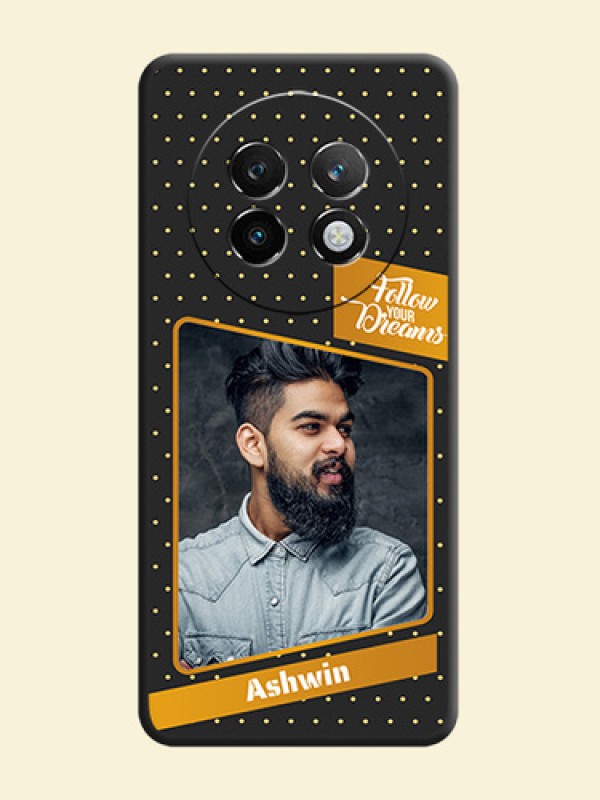 Follow Your Dreams with White Dots On Space Black Custom Soft Matte Mobile Back Cover - Realme P1 Speed 5G