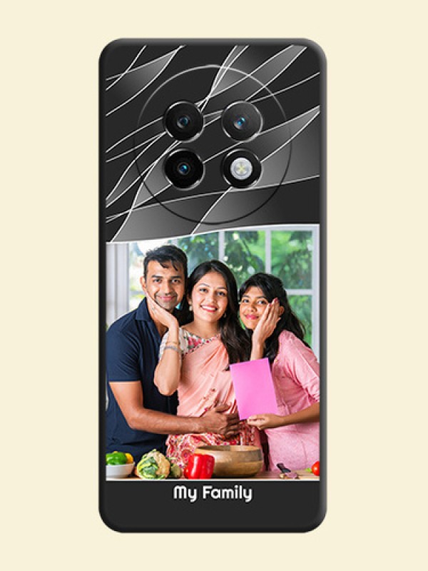 Mixed Wave Lines on Photo On Space Black Custom Soft Matte Mobile Back Cover - Realme P1 Speed 5G