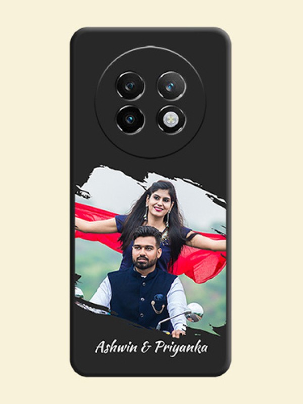 Grunge Brush Strokes on Photo On Space Black Custom Soft Matte Mobile Back Cover - Realme P1 Speed 5G