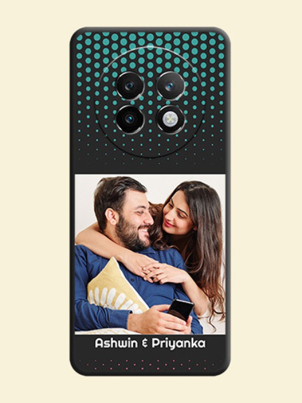 Faded Dots with Grunge Photo Frame and Text On Space Black Custom Soft Matte Mobile Back Cover - Realme P1 Speed 5G