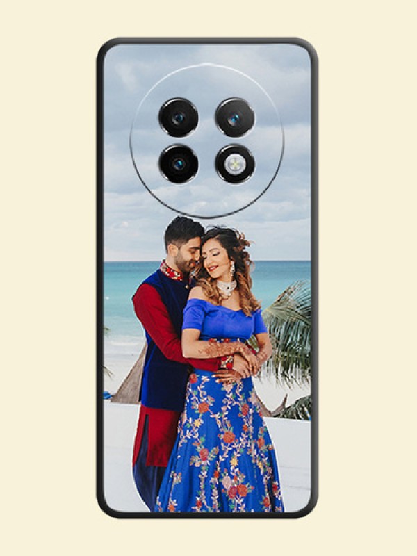 Full Single Pic Upload On Space Black Custom Soft Matte Mobile Back Cover - Realme P1 Speed 5G