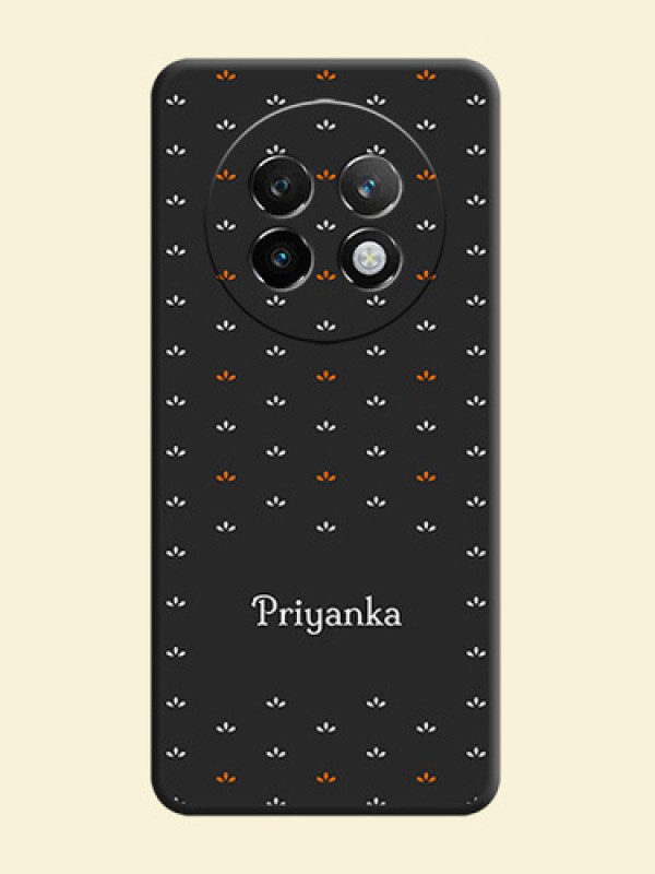 Simple Pattern With Custom Text On Space Black Custom Soft Matte Mobile Back Cover - Realme P1 Speed 5G