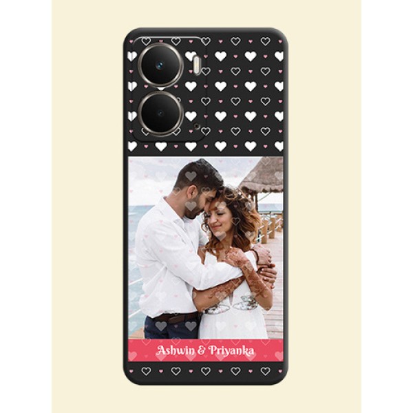 White Color Love Symbols with Text Design on Photo On Space Black Custom Soft Matte Mobile Back Cover - Realme P3 5G White Color Love Symbols with Text Design on Photo On Space Black Custom Soft Matte Mobile Back Cover - Realme P3 5G