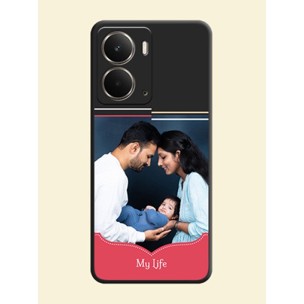 Classic Plain Design with Name On Space Black Custom Soft Matte Mobile Back Cover - Realme P3 5G Classic Plain Design with Name On Space Black Custom Soft Matte Mobile Back Cover - Realme P3 5G