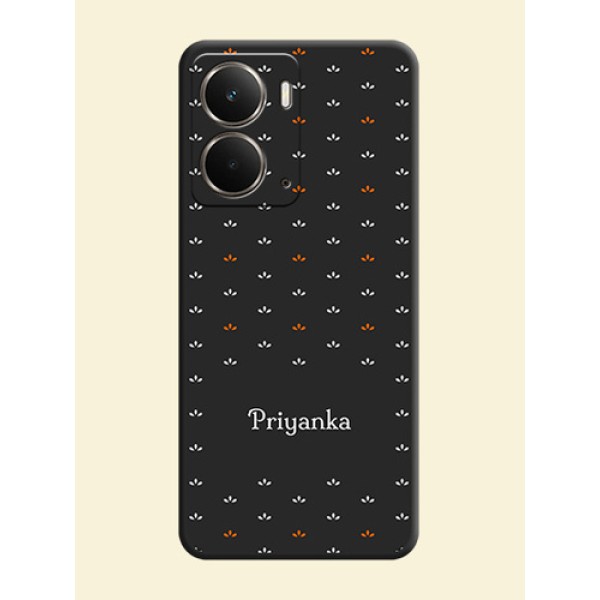 Simple Pattern With Custom Text On Space Black Custom Soft Matte Mobile Back Cover - Realme P3 5G Simple Pattern With Custom Text On Space Black Custom Soft Matte Mobile Back Cover - Realme P3 5G