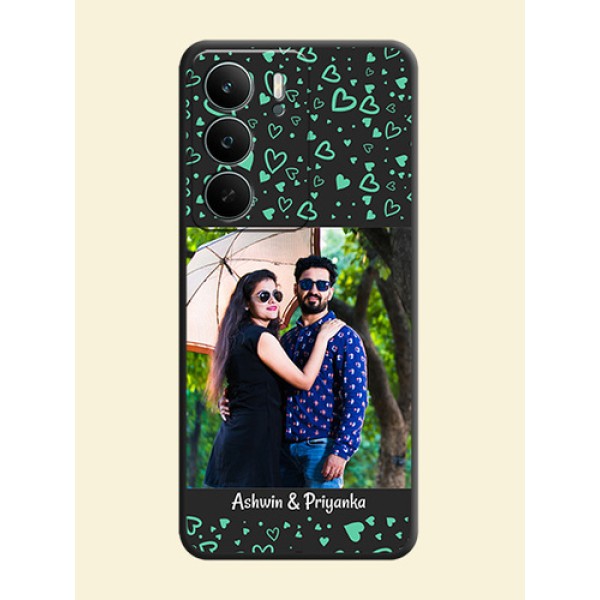 Sea Green Indefinite Love Pattern on Photo On Space Black Custom Soft Matte Mobile Back Cover - Realme P3 Lite 5G Sea Green Indefinite Love Pattern on Photo On Space Black Custom Soft Matte Mobile Back Cover - Realme P3 Lite 5G