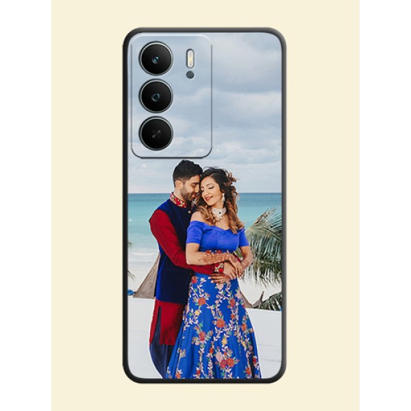 Full Single Pic Upload On Space Black Custom Soft Matte Mobile Back Cover - Realme P3 Lite 5G Full Single Pic Upload On Space Black Custom Soft Matte Mobile Back Cover - Realme P3 Lite 5G