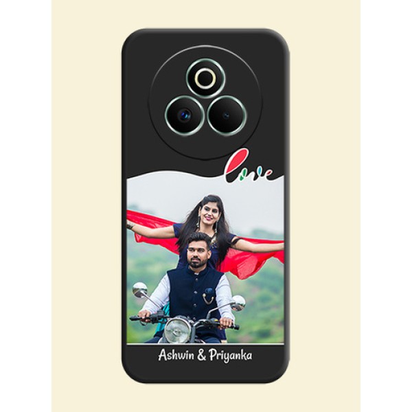 Fall in Love Pattern with Picture on Photo On Space Black Custom Soft Matte Mobile Back Cover - Realme P3 Pro 5G Fall in Love Pattern with Picture on Photo On Space Black Custom Soft Matte Mobile Back Cover - Realme P3 Pro 5G