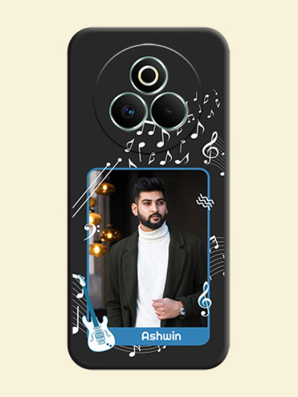 Musical Theme Design with Text on Photo On Space Black Custom Soft Matte Mobile Back Cover - Realme P3 Pro 5G