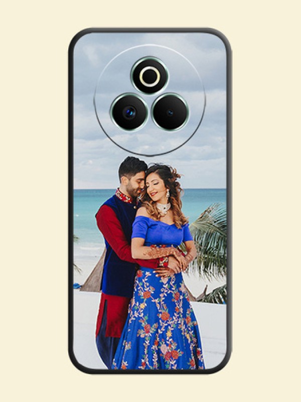Full Single Pic Upload On Space Black Custom Soft Matte Mobile Back Cover - Realme P3 Pro 5G