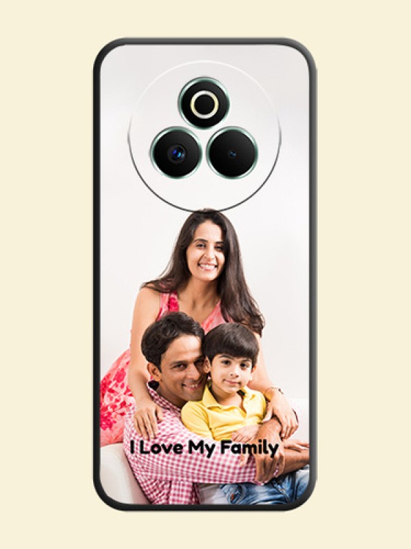 Full Single Pic Upload With Text On Space Black Custom Soft Matte Mobile Back Cover - Realme P3 Pro 5G