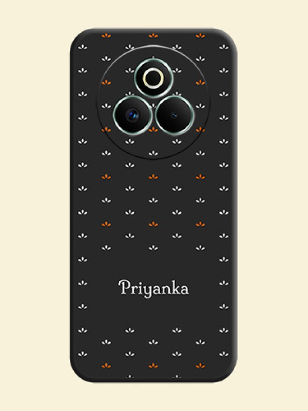 Simple Pattern With Custom Text On Space Black Custom Soft Matte Mobile Back Cover - Realme P3 Pro 5G