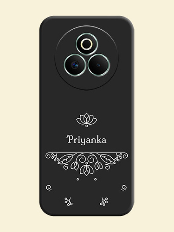 Lotus Garden Custom Text On Space Black Custom Soft Matte Mobile Back Cover - Realme P3 Pro 5G