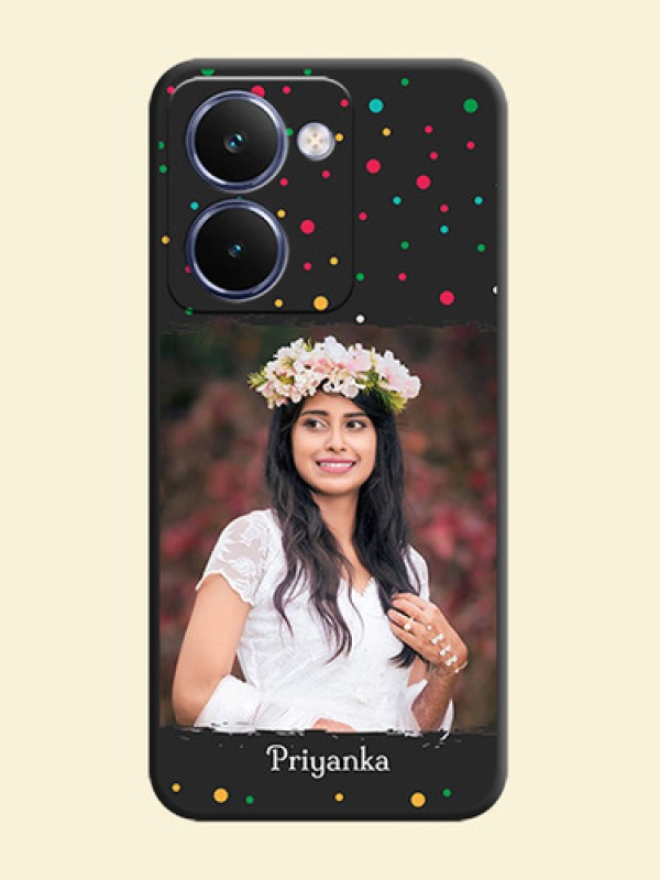 Multicolor Dotted Pattern with Text On Space Black Custom Soft Matte Mobile Back Cover - Realme P3 Ultra 5G