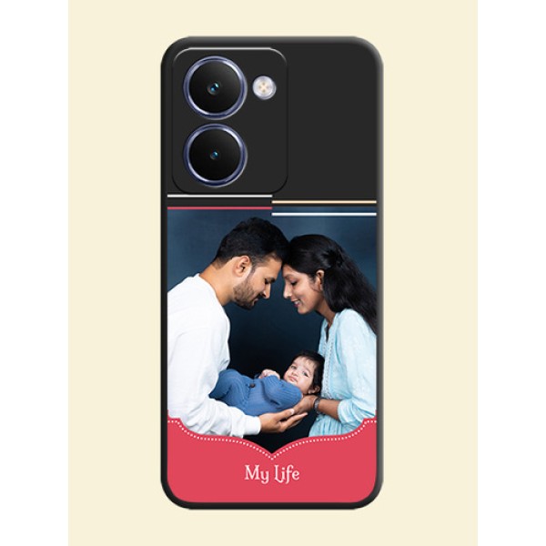 Classic Plain Design with Name On Space Black Custom Soft Matte Mobile Back Cover - Realme P3 Ultra 5G Classic Plain Design with Name On Space Black Custom Soft Matte Mobile Back Cover - Realme P3 Ultra 5G