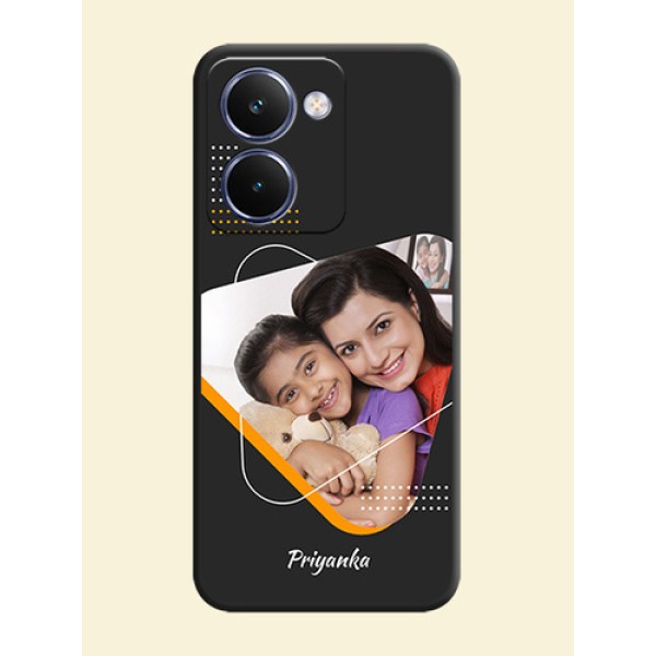 Yellow Triangle on Photo On Space Black Custom Soft Matte Mobile Back Cover - Realme P3 Ultra 5G Yellow Triangle on Photo On Space Black Custom Soft Matte Mobile Back Cover - Realme P3 Ultra 5G
