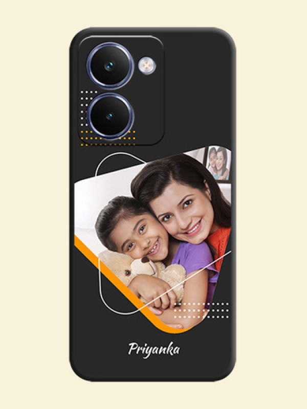 Yellow Triangle on Photo On Space Black Custom Soft Matte Mobile Back Cover - Realme P3 Ultra 5G