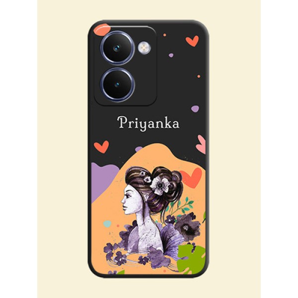 Namecase For Her With Fancy Lady Image On Space Black Custom Soft Matte Mobile Back Cover - Realme P3 Ultra 5G Namecase For Her With Fancy Lady Image On Space Black Custom Soft Matte Mobile Back Cover - Realme P3 Ultra 5G