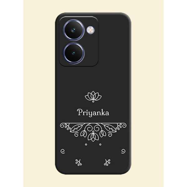 Lotus Garden Custom Text On Space Black Custom Soft Matte Mobile Back Cover - Realme P3 Ultra 5G Lotus Garden Custom Text On Space Black Custom Soft Matte Mobile Back Cover - Realme P3 Ultra 5G