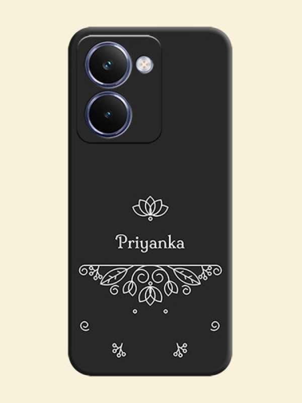 Lotus Garden Custom Text On Space Black Custom Soft Matte Mobile Back Cover - Realme P3 Ultra 5G