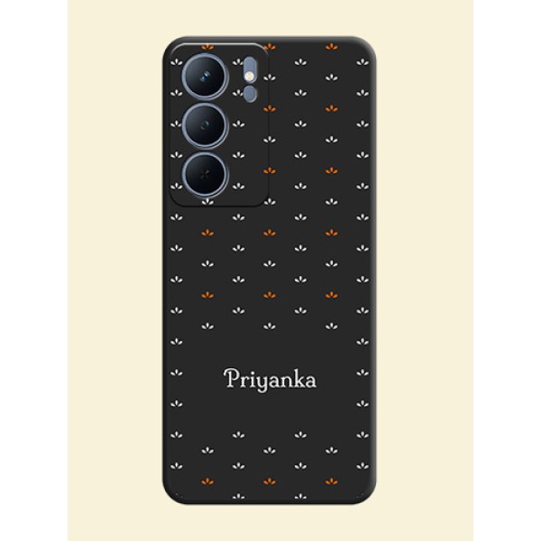 Simple Pattern With Custom Text On Space Black Custom Soft Matte Mobile Back Cover - Realme P3x 5G Simple Pattern With Custom Text On Space Black Custom Soft Matte Mobile Back Cover - Realme P3x 5G