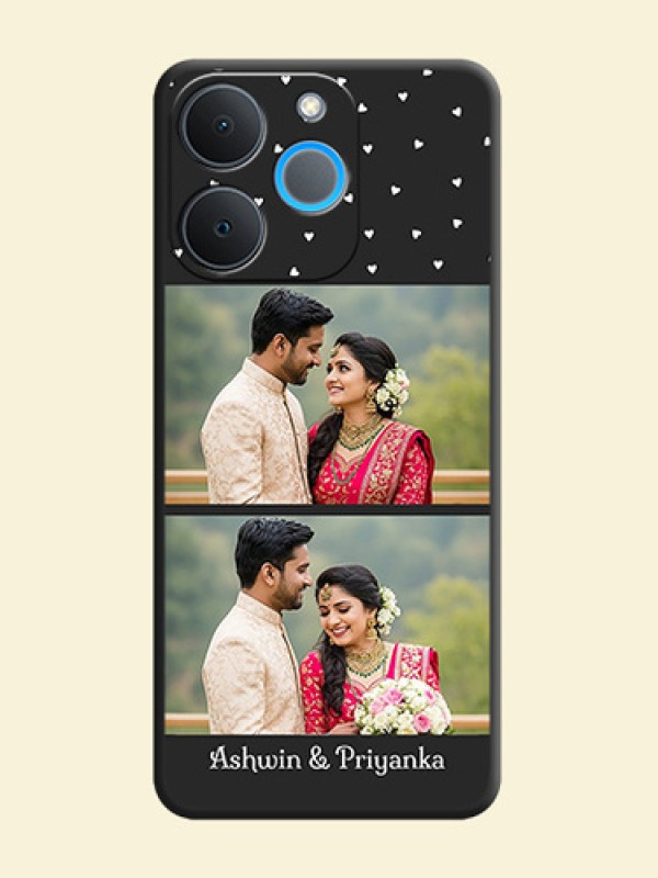 Miniature Love Symbols with Name On Space Black Custom Soft Matte Mobile Back Cover - Realme P4 Lite 4G
