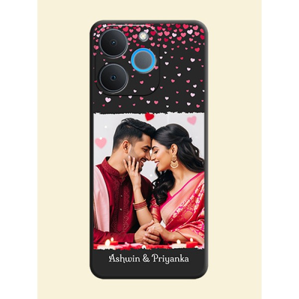 Fall in Love with Your Partner on Photo On Space Black Custom Soft Matte Mobile Back Cover - Realme P4 Lite 4G Fall in Love with Your Partner on Photo On Space Black Custom Soft Matte Mobile Back Cover - Realme P4 Lite 4G