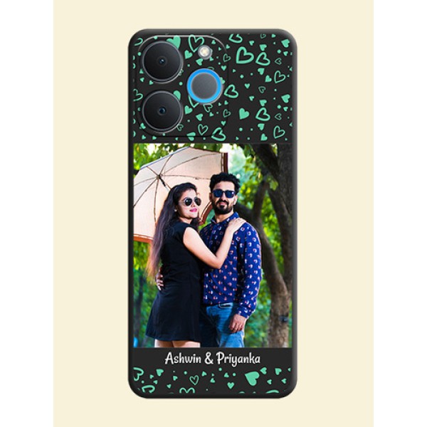 Sea Green Indefinite Love Pattern on Photo On Space Black Custom Soft Matte Mobile Back Cover - Realme P4 Lite 4G Sea Green Indefinite Love Pattern on Photo On Space Black Custom Soft Matte Mobile Back Cover - Realme P4 Lite 4G