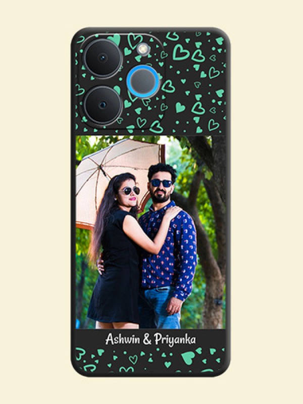 Sea Green Indefinite Love Pattern on Photo On Space Black Custom Soft Matte Mobile Back Cover - Realme P4 Lite 4G