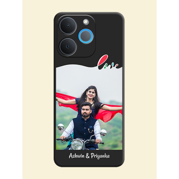 Fall in Love Pattern with Picture on Photo On Space Black Custom Soft Matte Mobile Back Cover - Realme P4 Lite 4G Fall in Love Pattern with Picture on Photo On Space Black Custom Soft Matte Mobile Back Cover - Realme P4 Lite 4G