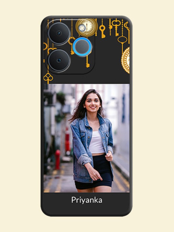 Decorative Design with Text On Space Black Custom Soft Matte Mobile Back Cover - Realme P4 Lite 4G