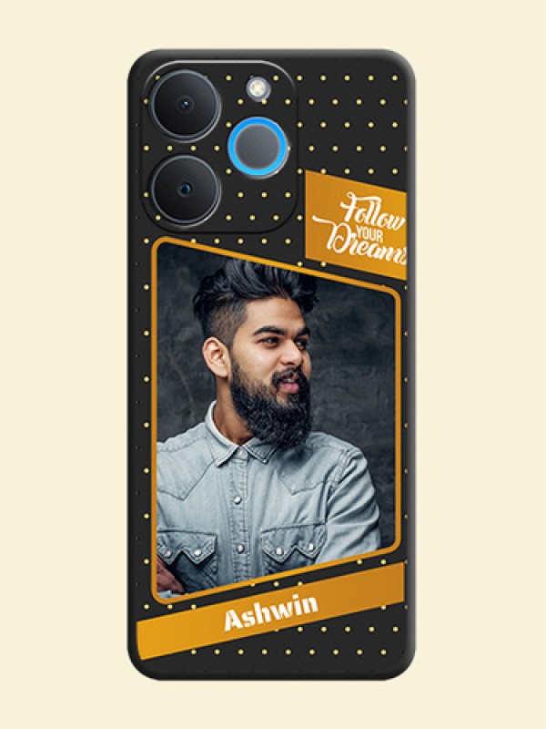 Follow Your Dreams with White Dots On Space Black Custom Soft Matte Mobile Back Cover - Realme P4 Lite 4G