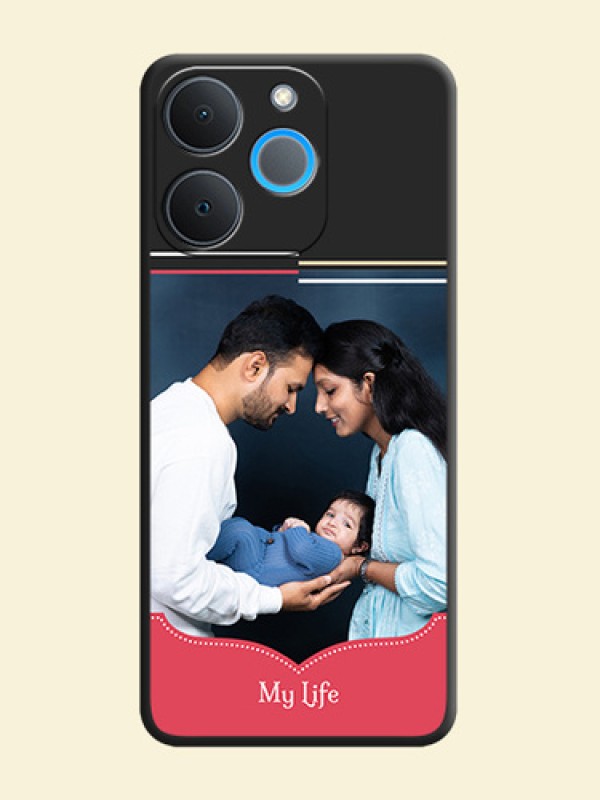Classic Plain Design with Name On Space Black Custom Soft Matte Mobile Back Cover - Realme P4 Lite 4G