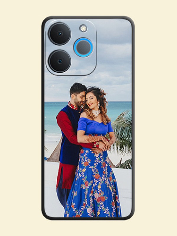 Full Single Pic Upload On Space Black Custom Soft Matte Mobile Back Cover - Realme P4 Lite 4G