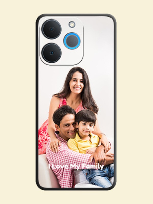 Full Single Pic Upload With Text On Space Black Custom Soft Matte Mobile Back Cover - Realme P4 Lite 4G