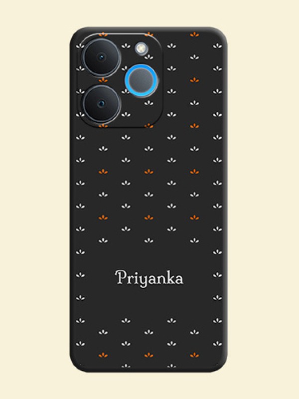 Simple Pattern With Custom Text On Space Black Custom Soft Matte Mobile Back Cover - Realme P4 Lite 4G