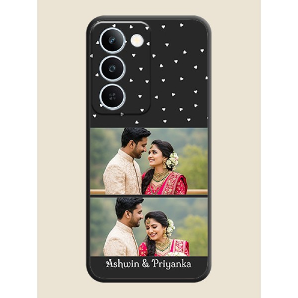 Miniature Love Symbols with Name On Space Black Custom Soft Matte Mobile Back Cover - Realme P4 Lite 5G Miniature Love Symbols with Name On Space Black Custom Soft Matte Mobile Back Cover - Realme P4 Lite 5G