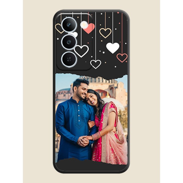 Love Hangings with Splash Wave Picture On Space Black Custom Soft Matte Mobile Back Cover - Realme P4 Lite 5G Love Hangings with Splash Wave Picture On Space Black Custom Soft Matte Mobile Back Cover - Realme P4 Lite 5G