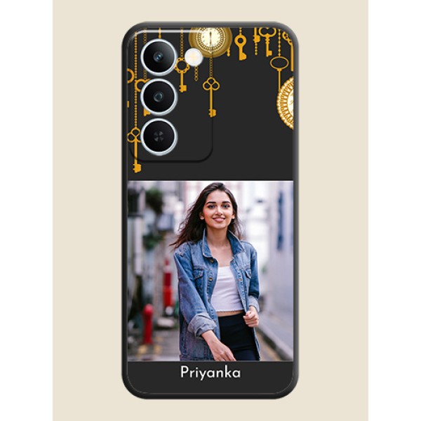 Decorative Design with Text On Space Black Custom Soft Matte Mobile Back Cover - Realme P4 Lite 5G