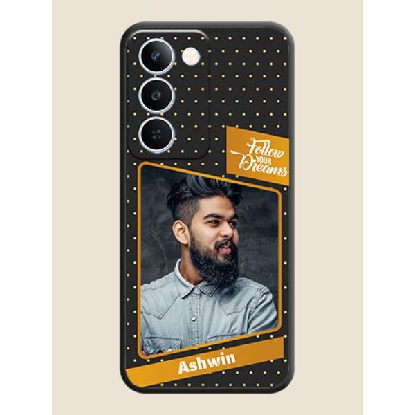 Follow Your Dreams with White Dots On Space Black Custom Soft Matte Mobile Back Cover - Realme P4 Lite 5G