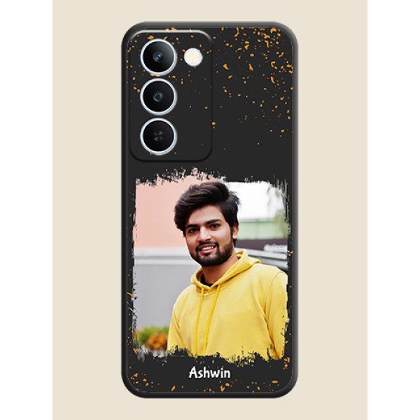 Spray Free Design on Photo On Space Black Custom Soft Matte Mobile Back Cover - Realme P4 Lite 5G Spray Free Design on Photo On Space Black Custom Soft Matte Mobile Back Cover - Realme P4 Lite 5G