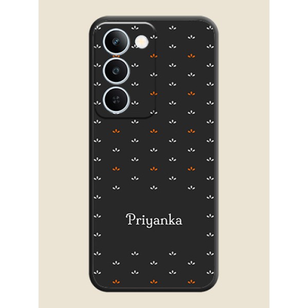 Simple Pattern With Custom Text On Space Black Custom Soft Matte Mobile Back Cover - Realme P4 Lite 5G Simple Pattern With Custom Text On Space Black Custom Soft Matte Mobile Back Cover - Realme P4 Lite 5G