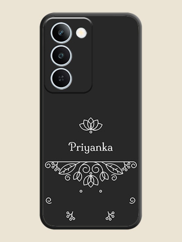 Lotus Garden Custom Text On Space Black Custom Soft Matte Mobile Back Cover - Realme P4 Lite 5G