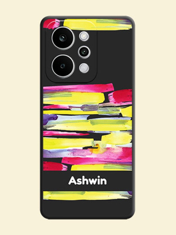 Brush Coloured On Space Black Custom Soft Matte Mobile Back Cover - Realme P4 Power 5G