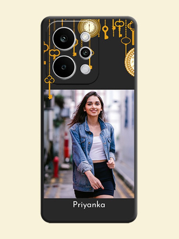 Decorative Design with Text On Space Black Custom Soft Matte Mobile Back Cover - Realme P4 Power 5G